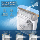 3 In 1 Air  Cooling Fan Led Night Light Water  Fan Spray Electric Fan