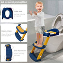 2 in 1 Foldable Potty Training Toilet Seat & Ladder | Soft Cushion & Anti-Slip