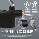 ( FREE HOME DELIVERY ) Alarm Lock Padlock Anti-Theft Security System Door Safety Lock (Black)