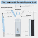 7-in-1 Computer Keyboard Cleaner Brush Kit Earphone Cleaning Pen For Headset Keyboard Cleaning Tools Cleaner Keycap Puller Kit