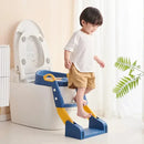 2 in 1 Foldable Potty Training Toilet Seat & Ladder | Soft Cushion & Anti-Slip