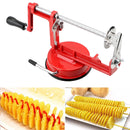 Manual Red Machine Vegetable Spiraliz Stainless Steel Twisted Potato Apple Slicer Spiral French Fry Cutter