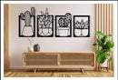 Plants 4 Pcs Set Wooden Wall Decoration.
