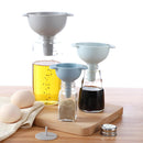 4 IN 1 Multi-function Canning Funnel Set Wide Mouth Plastic Funnel Filter Oil Pot Liquids Pour Oil