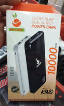 Orange Ultra Slim Dual Output Power Bank – Model: King – 10,000 Mah