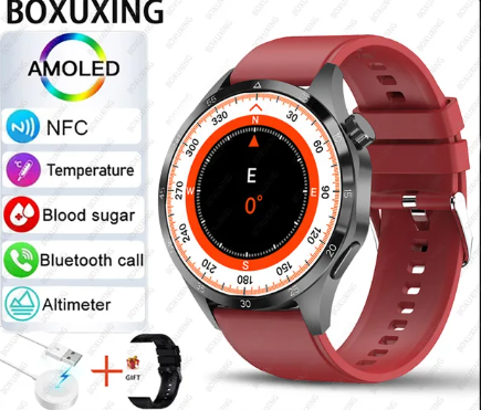 or Huawei GT4 Smart Watch Men Watch 4 Pro AAMOLED HD Screen Bluetooth Call NFC Health Monitoring Smartwatch 2024 New Watch GT4