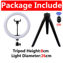 LED Selfie Ring Lighting Photographic Selfie Ring Lamp USB Remote Fill light For YouTube TikTok Video Live Phone Holder & Tripod