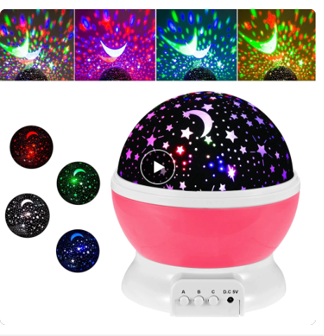 Night Lamp Projector Starry Sky Night Light Projector Baby Lamp Decor Rotating Starry Nursery Moon Galaxy Projector Table Light