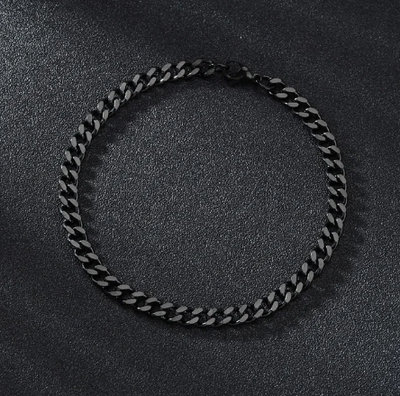 3-7mm Chunky Miami Curb Chain Bracelet for Men, Stainless Steel Cuban Link Chain Wristband Classic Punk Heavy Male Jewelry