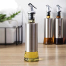 Kitchen Cooking Oil Vinegar Bottle with Dropper Best For Olive oil Usage Glass and Stainless Steel – 300 ml