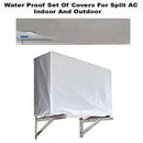 Pack of 2 Dust proof Ac Cover For Indoor & Outdoor Unit - 1.5 Ton -Parachute Silver 100% Water Proof